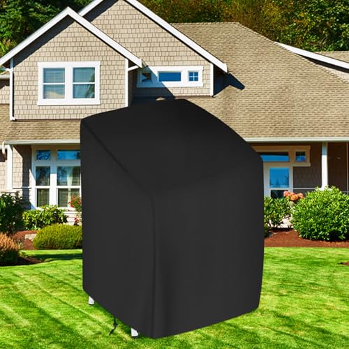 Stackable Garden Chair Covers Outdoor Garden Chair Cover 210D Waterproof Anti-UV Cold Resistant | Black