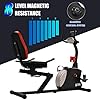 Indoor Recumbent Exercise Bike with Pulse, Stationary Cycling Bike with Bluetooth, 8Level Magnetic Resistance…