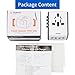 World Travel Adapter Universal Outlet Converter 4 USB Wall Charger All in One Plug Converter Andriod iPhone Charger US UK AU EU Europe Asia Germany Power Adaptors, NOT Convert Voltage (White)