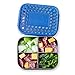 LunchBots Medium Quad Snack Container - Divided Stainless Steel Food Container - Four Sections for Finger Foods On the Go - Eco-Friendly, Dishwasher Safe - Stainless Lid - Royal Dots