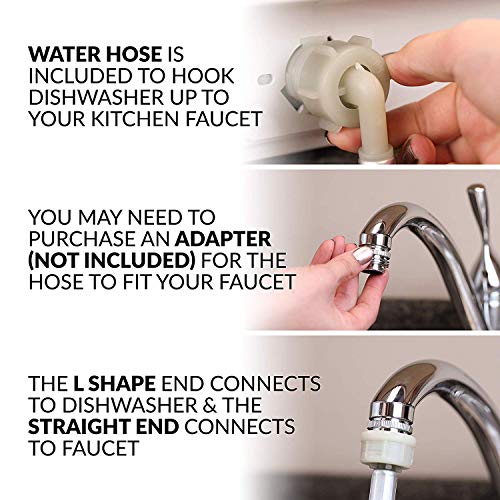 Farberware FDW05ASBWHA Compact Portable Countertop Dishwasher with 5