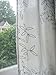 Hedda Blad 2 Pairs of Curtains, 4 Panels, White/Black Floral Pattern