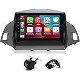 Hiolpen Android 13.0 Double Din Car Stereo for Ford Escape 2013-2016 9 Inch HD Touch Screen Car Audio Receiver with GPS Navig
