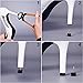 Kbnian 60 Pcs/ 30 Pairs High Heel Tips Black High Heel Shoe Repair Tips Taps Dowel Lifts Replacement, 5 Different Size