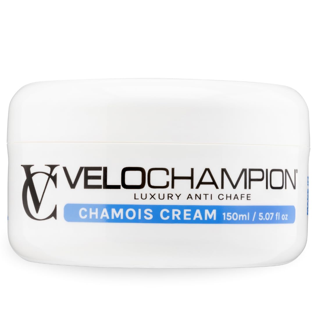 VeloChampion Luxury Chamois Cream for Cyclists, Runners and Athletes | Vegan, Cooling, Hydrating Anti Chafing Cream| Reduces Friction and Rubbing | Suitable for Men & Women