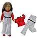 ZITA ELEMENT 3 Sets Daily Casual Clothes Outfits for 18 inch American Doll and Other 45-46cm Dolls Xmas Gift
