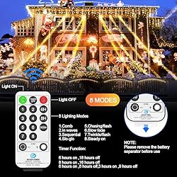 ROADAYLY Outdoor Christmas String Lights 1000 LED