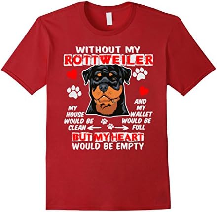 Mens Rottweiler Mom Shirt XL Cranberry