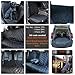 Plush Paws Custom Dog Seat Cover Center Console Access, Removable Hammock - Black, Waterproof & Nonslip Silicone Backing for Cars, Trucks & Suv's
