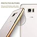 YEONPHOM Ultra Slim Transparent TPU Bumper Case for Galaxy S7 Edge - Gold