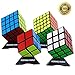 MOFANG FAMILY Black Cube Puzzle Bundle Pack 2x2x2 3x3x3 4x4x4 5x5x5 Set Shengshou Speed Cube Collection Brainteaser Puzzle