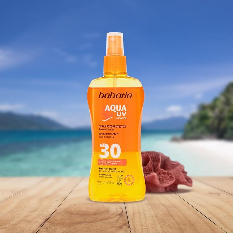- Aceite Protector Solar 30 Spf | Crema Solar Con Aloe Vera | Autobronceador Corporal Natural | Aceite Solar De Rápida Absorción | Bruma Solar En Spray