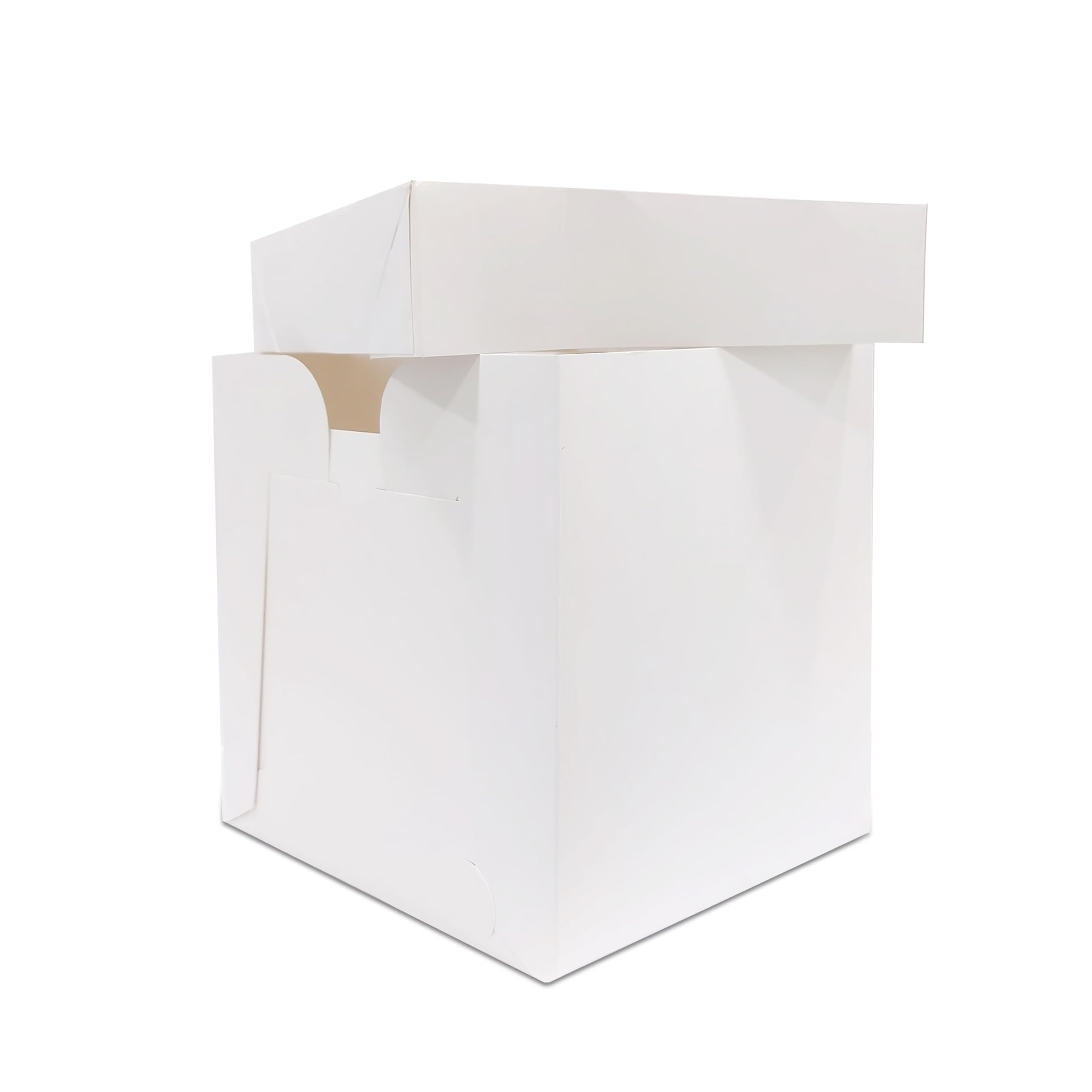 Amour Cake Box (12x12x12) – Premium Quality Sturdy Cardboard 12 Inch Tall Cake Box with Lid for Carrying Wedding & Celebrations Decorative Tall Cakes -Easy Assembly with Lock Mechanism - Pack of 5
