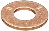 Copper Flat Washer, Plain Finish, 1/4" Screw