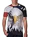 RAISEVERN Unisex America Flag Eagle Stars Stripes Printed Summer Fashion Casual T Shirts Tees Style 2 American Flag 3 Medium