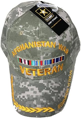 Sport CapAfghanistan WAR Veteran Camo Baseball Style Embrodered Hat Ball Cap USA Vet Iraq