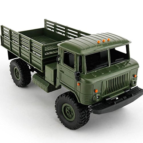 For Christmas,Sunfei WPL B-24 1:16 4WD Large RC Military Truck Wireless Remote Control Car Toy (Green)