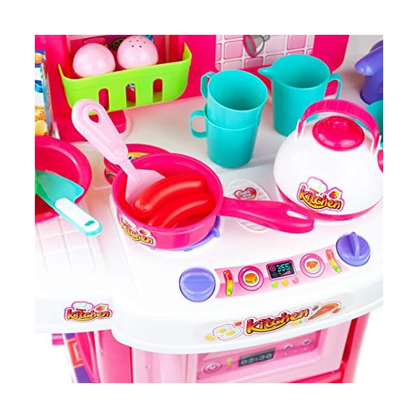SILUK Küche,Spielküche, Kinderküche, Spielzeugküche mit vielen Zubehör – Bild 5