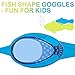 OutdoorMaster Kids Swimming Goggles - Fun Fish Style Swim Goggles for Children (Age 4-12) Leakproof Design, Shatterproof Anti-Fog 100% UV Protection Lens & Quick Adjustable Strap - 2 Pack