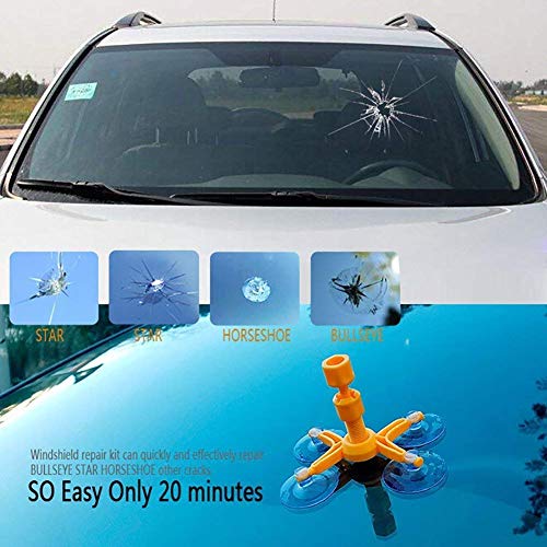 choolo Windshield Repair Kit, Professional Windscreen Windshield Repair Tool Set, Quick Fix DIY Car Auto Kit Window Glass Scratch Repair Kits for Chip and Crack