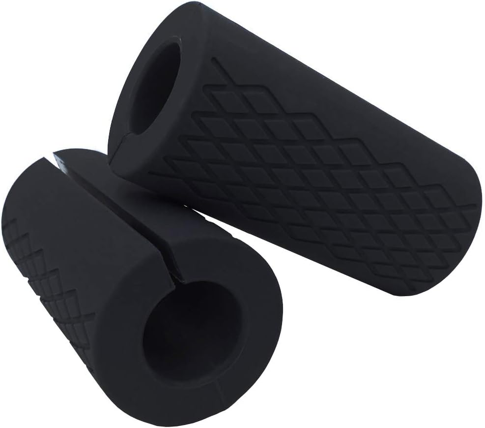 Gym Weight Bar Grips Thick - fit Standard Barbell, Dumbell Handles, Bicep, Pull Up Bar, Rope Grips - Grip Fat Bar Body Arm Forearm Builder Strength for Weight Lifting Fitness Training (1 Inch, Black): Electronics