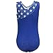 Gymnastics Leotards for Toddler Girls Patriotic Sparkle Red Blue Athletic Dancewear B149_US_10A