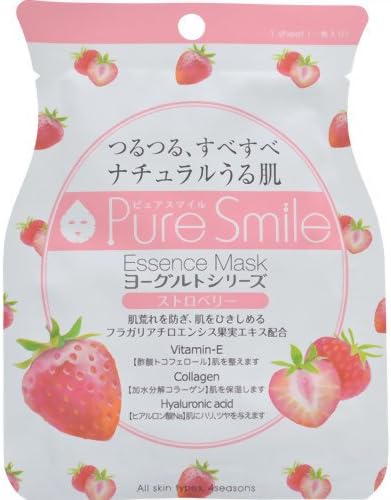 Amazon ピュアスマイル エッセンスマスク ヨーグルトシリーズ ストロベリー 1回分 23ml 化粧品 韓国コスメ パック ピーリング 並行輸入品 ホーム キッチン 通販