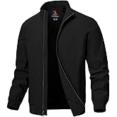 TBMPOY Mens Lightweight Jackets Light Windbreaker Full Zip Casual Work Jacket Golf Business Fall Track Coat with Pockets