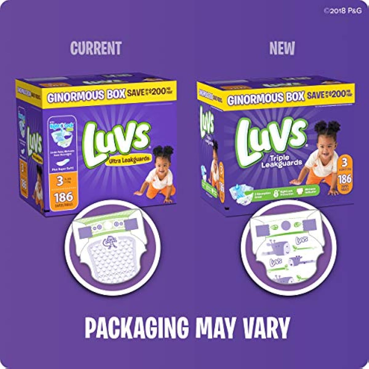 Luvs Ultra Leakguards Disposable Baby Diapers, Size 5, 148 Count