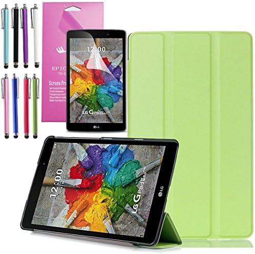 LG G Pad X 8.0 / G Pad III/3 8.0 Case, EpicGadget(TM)Tri-fold Stand Ultra Lightweight Slim Smart Cover Case for GPad X 8.0/ III/3 8.0 Tablet With LG G Pad X/III/3 8.0 Screen Protector (Green)