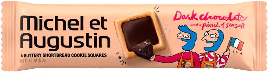 Michel Et Augustin Cookie Squares Dark Chocolate & Sea Salt - 3 Pack