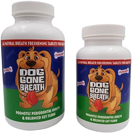Dog Gone Breath All-Natural, Chewable Breath Freshening Treat The Only Periodontal Renewing, Bad Breath Eliminating Prebiotic Pet Remedy Recommended for Daily Use (30-120 Tablets)