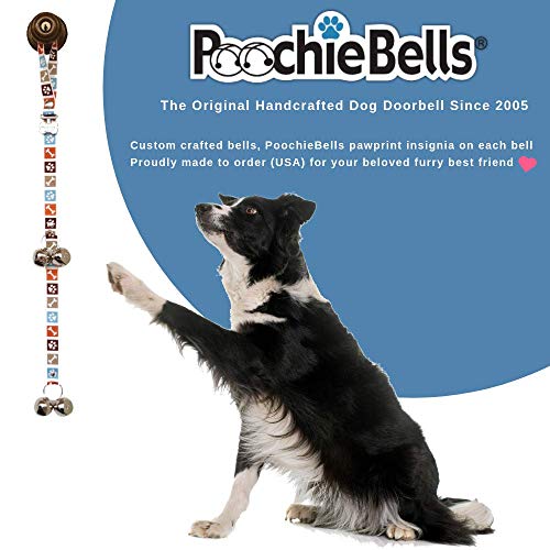 PoochieBells Original Housetraining & Potty Time Dog Doorbell w/ Pet Industry Endorsed Training Guide. Know when it's potty time for your pooch. Handcrafted in the USA