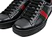 Wiberlux Gucci Men's Stripe Panel Contrast Back Tab Sneakers 7.0 Black