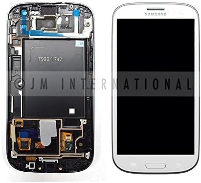 NovsMass White LCD Touch Screen Digitizer full assembly With Frame for Samsung Galaxy S3 i747 T999