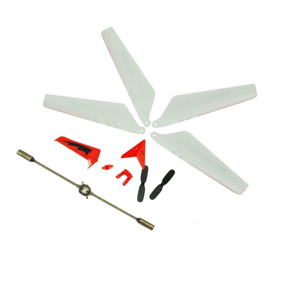 Replacement Parts for Syma S107 RC Helicopter+Main Blades/Shaft Red