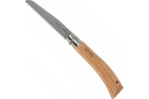 Opinel Folding Saw - Gardening and Camping Folding Carbon Steel Saw with Beechwood Handle