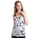 BollyQueena Women's Workout Tanks Round Neck Racerback Tank Tops 1,2,3,4 Packs