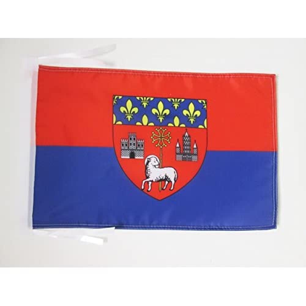 AZ FLAG - City of Toulouse Flag - 18'' x 12'' - 100% Polyester Toulouse Small Banner with Two Cords - Fade Resistant - Vivid Colors - 18x12 in - 45x30 Cm — image 1