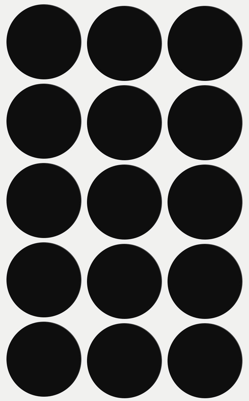 Royal Green Round Dot Sticker Labels Great for Envelopes, Invitation Seals, Arts and Crafts in Black 30mm (3cm) 225 Pack