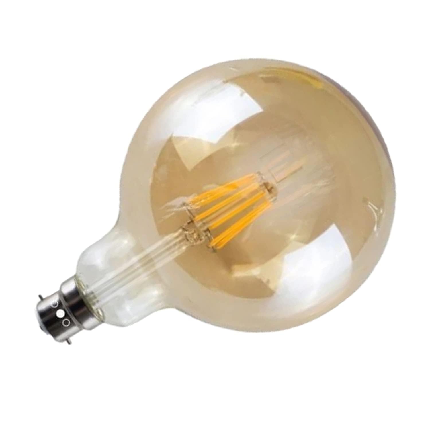 LEDSone LED E27 Light Bulb, 8W (60W Equivalent) G125 Dimmable Edison Screw Warm White 2700K 806 Lumen V intage LED Filament Lighting Amber Globe Energy Saving Bulb for Home Decoratio