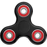 Toplay Fidget Spinner Toy Stress Reducer Ceramic Bearing - Perfect For ADD, ADHD, Anxiety, and Autism Adult Children (Black-red)