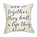Fahrendom and So Together They Built a Life They Loved Farmhouse D&eacute;cor Family Decoration Sign Cotton Linen Home Decorative Throw Pillow Case Cushion Cover with Words for Sofa Couch, 18 x 18 in primary