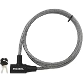 Master Lock Bike Cable Lock, Keyed Bike Lock, 6 ft. Long, 8154DPF