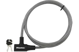 Master Lock Cable Lock, Keyed Bike Lock, 6 ft. Long, 8154DPF