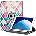 Fintie Rotating Case for iPad Air (3rd Generation) 10.5 Inch 2019 Pro 2017 with Built-in Pencil Holder, 360 Degree Rotating Stand Protective Case Auto Sleep/Wake (Moroccan Love)