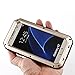 Galaxy S7 Case,Mangix 3C-Aone Gorilla Glass Luxury Aluminum Alloy Protective Metal Extreme Shockproof Military Bumper Finger Scanner Cover Shell Case Skin Protector for Samsung Galaxy S7 (Gold)