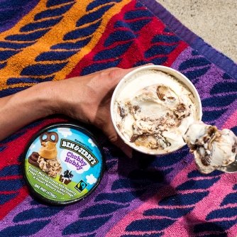 Ben & Jerry's - Vermont's Finest Ice Cream, Non-GMO - Fairtrade - Cage-Free Eggs - Caring Dairy - Responsibly Sourced Packaging, Chubby Hubby, Pint (4 Count)