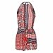 Ayliss Women's Sexy Cut out back Bohemian Casual Loose Romper Playsuit,Red S