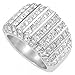 Jude Jewelers Stainless Steel Wedding Engagement Eternity Cluster Cocktail Anniversary Valentine Statement Ring